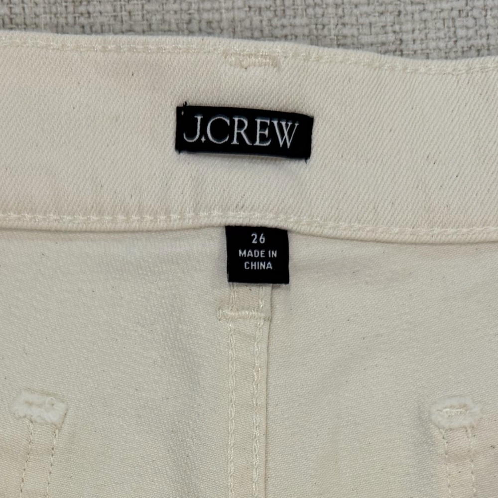 J.Crew Camp Pocket Wide Leg Jeans in Ecru Wash Size 26 - Picture 7 of 8